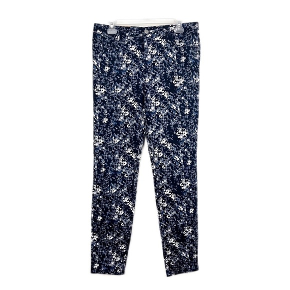 NWT - Club Monaco | Anisa Mid Rise Abstract Watercolor Print Pants  Size 8 - Picture 2 of 8
